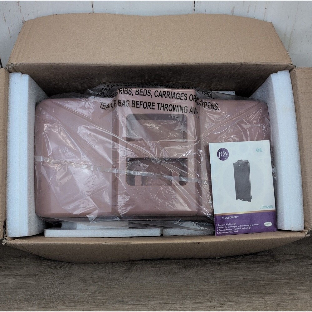 Joy Mangano CloseDrier Portable Clothes Dryer Beautiful Blush Pink New Open Box
